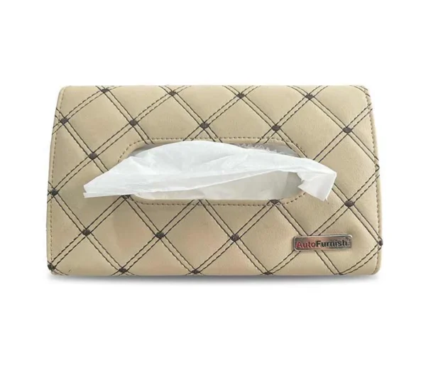 7D PREMIUM Sun Visor Tissue Box Holder | Water Resistant PU Leather with Straps and 50 Free Tissues